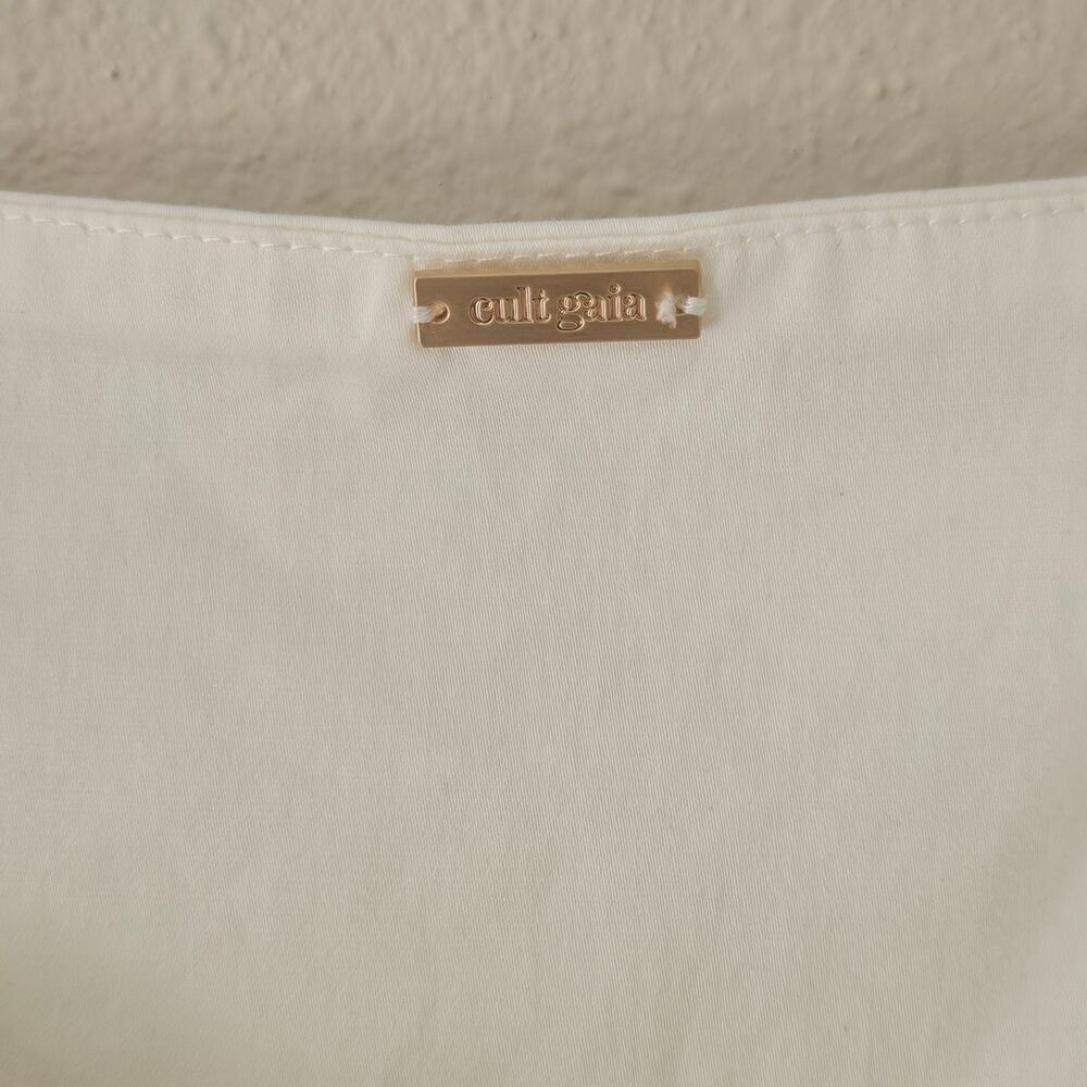 Cult Gaia Mina Dress Cream Ivory White Button Down Front Small - Picture 7 of 16
